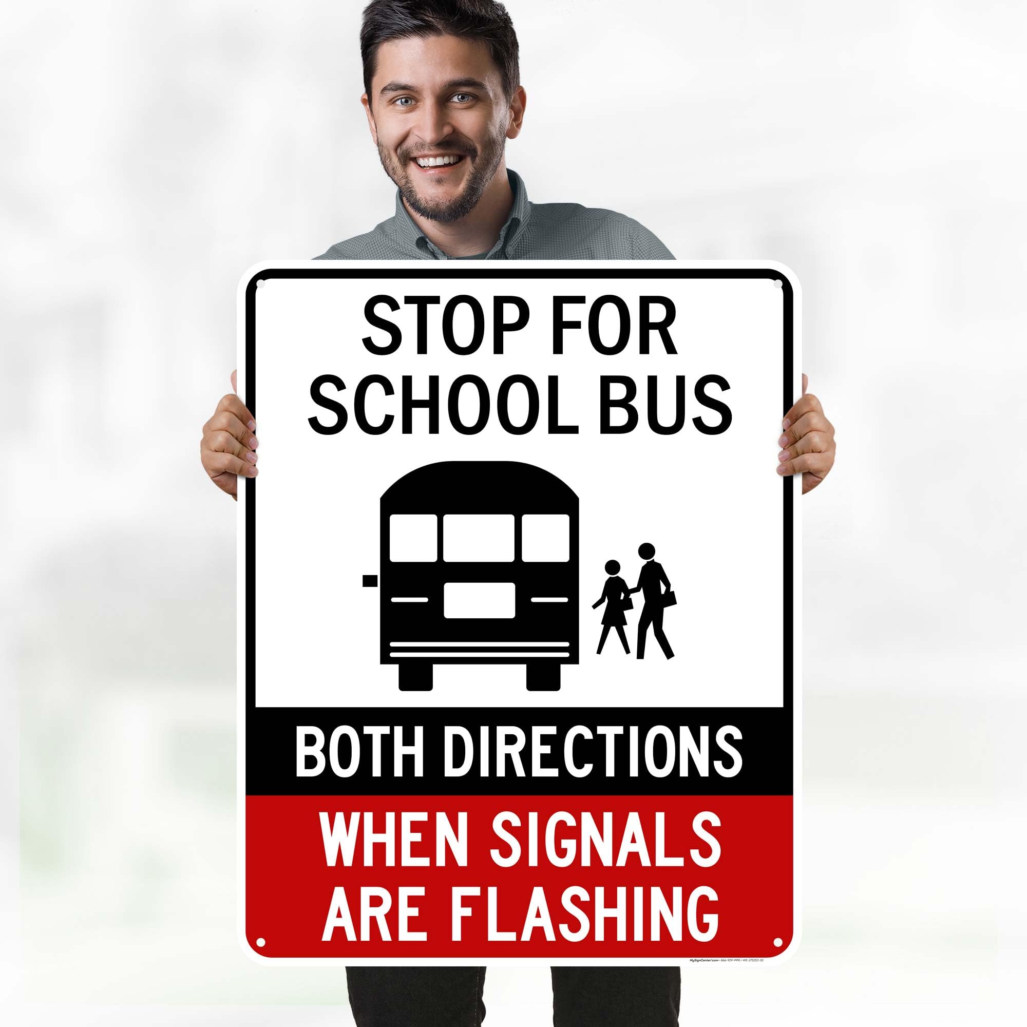 Amazon.com : Stop For School Bus Both Directions When Als Are